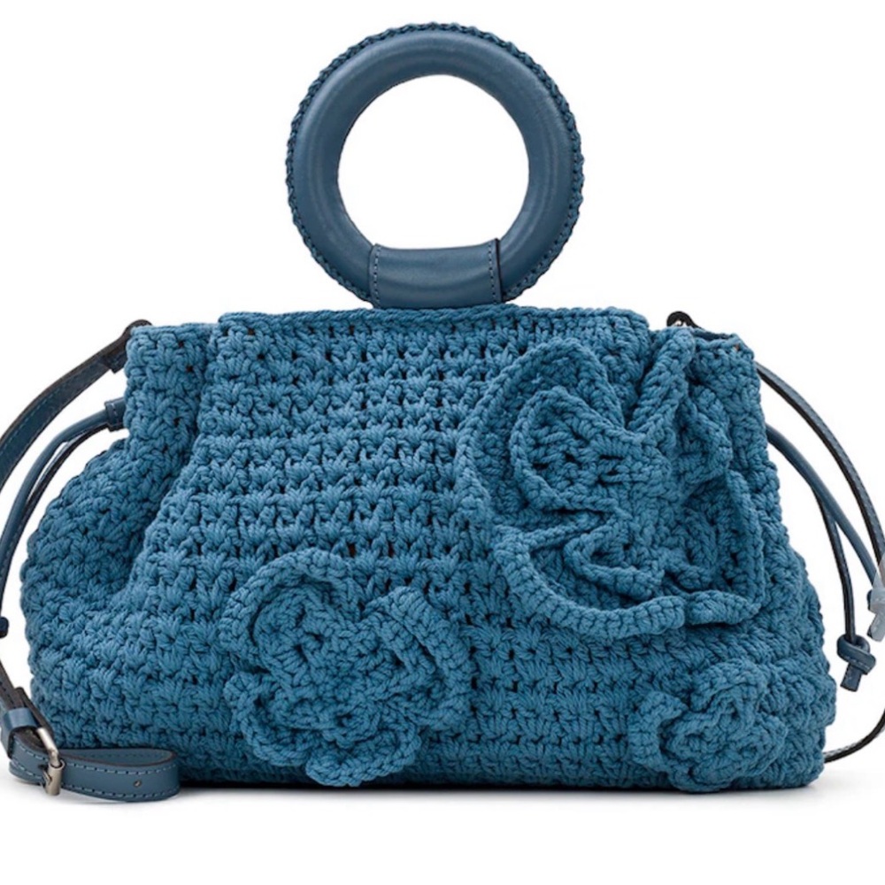 Patricia Nash Carlina Butterfly Crochet Satchel With Crossbody Strap